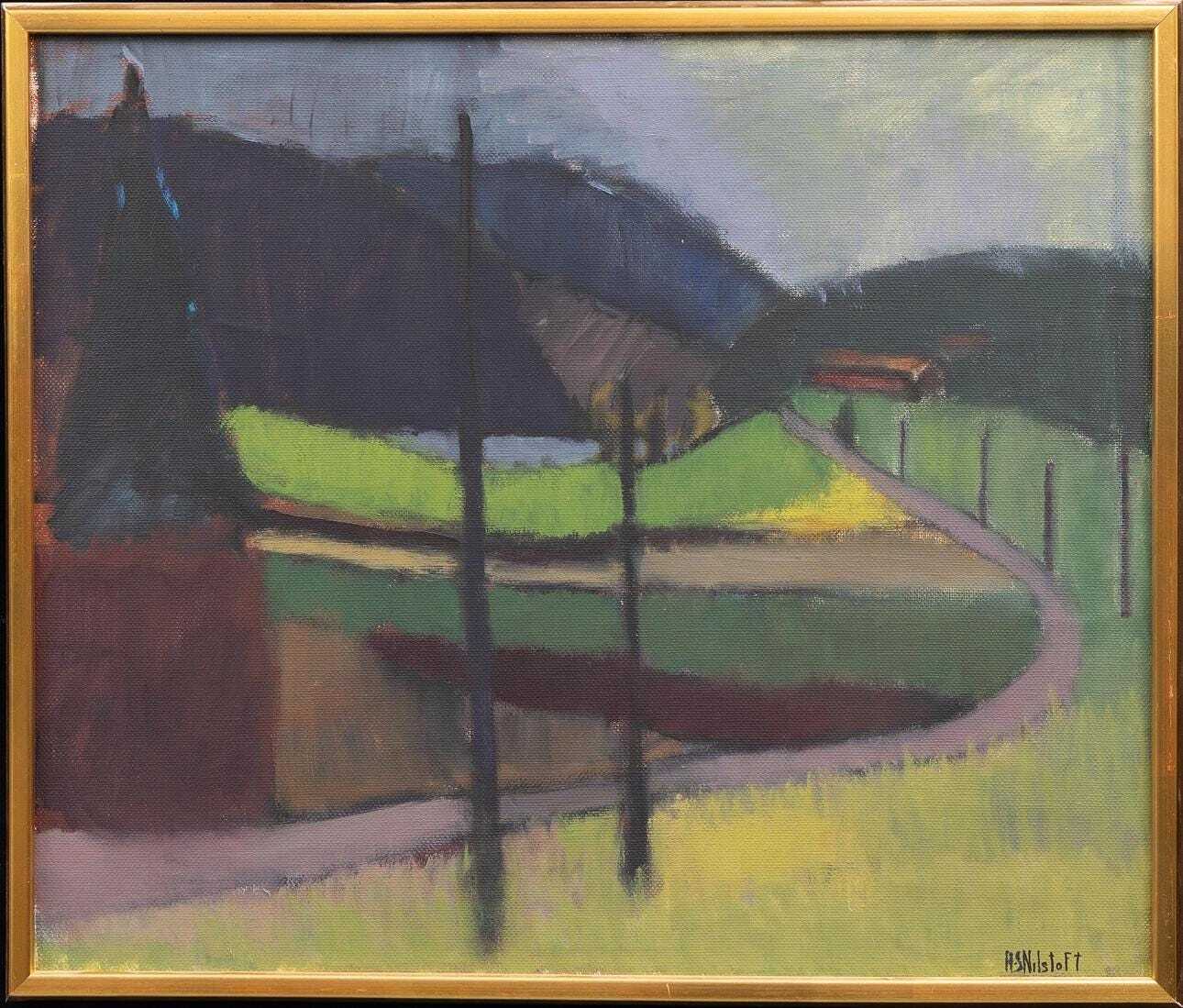 “Landscape” by Anna‑Stina Lorentze Nilstoft (1928–2017)