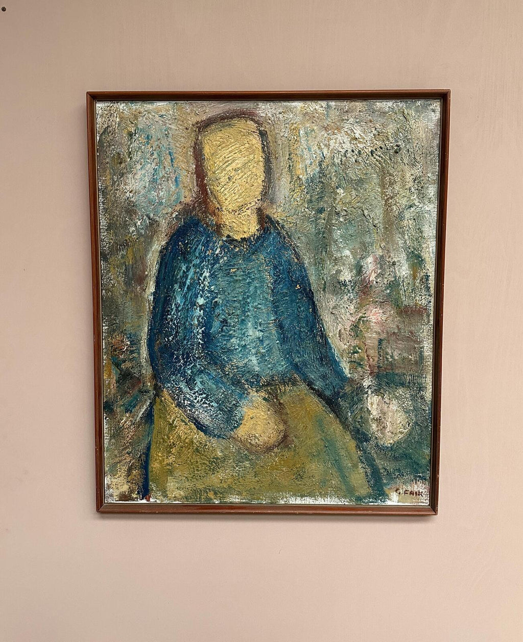 “Kvinna i blått” by Gösta Falck