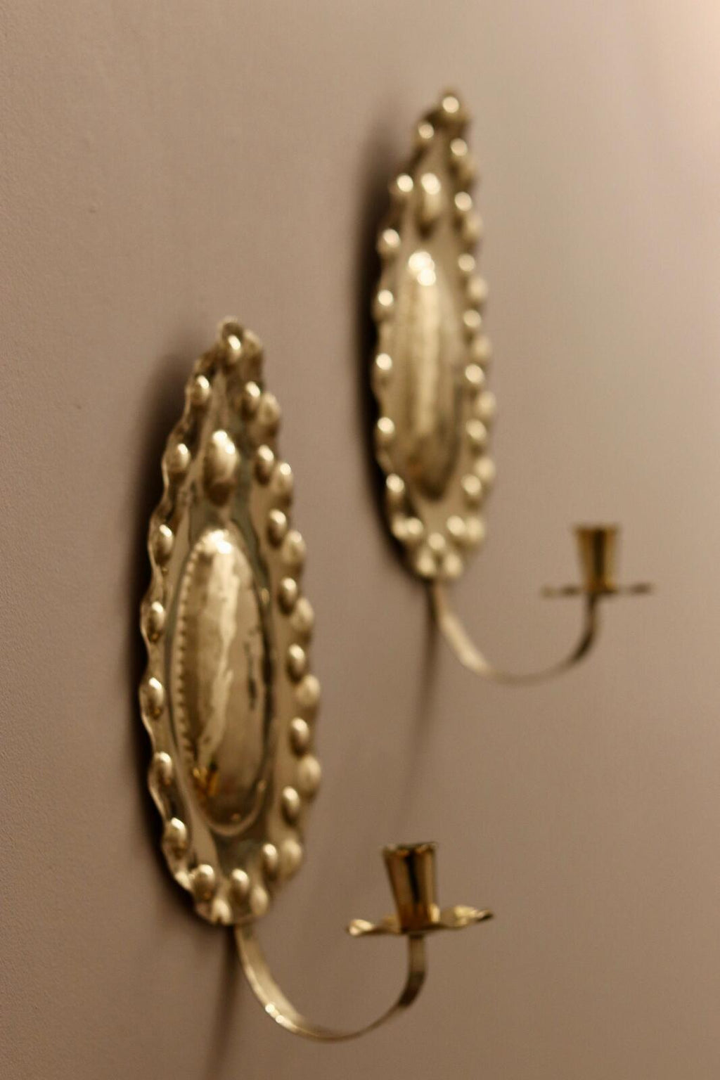 Mid-Century Brass Swedish Sconces