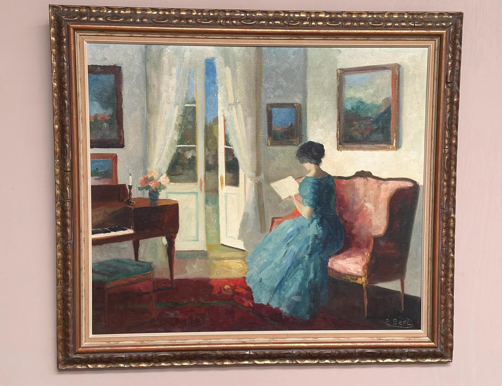 “Interior with Woman” by Edit Gert (1906–1983)