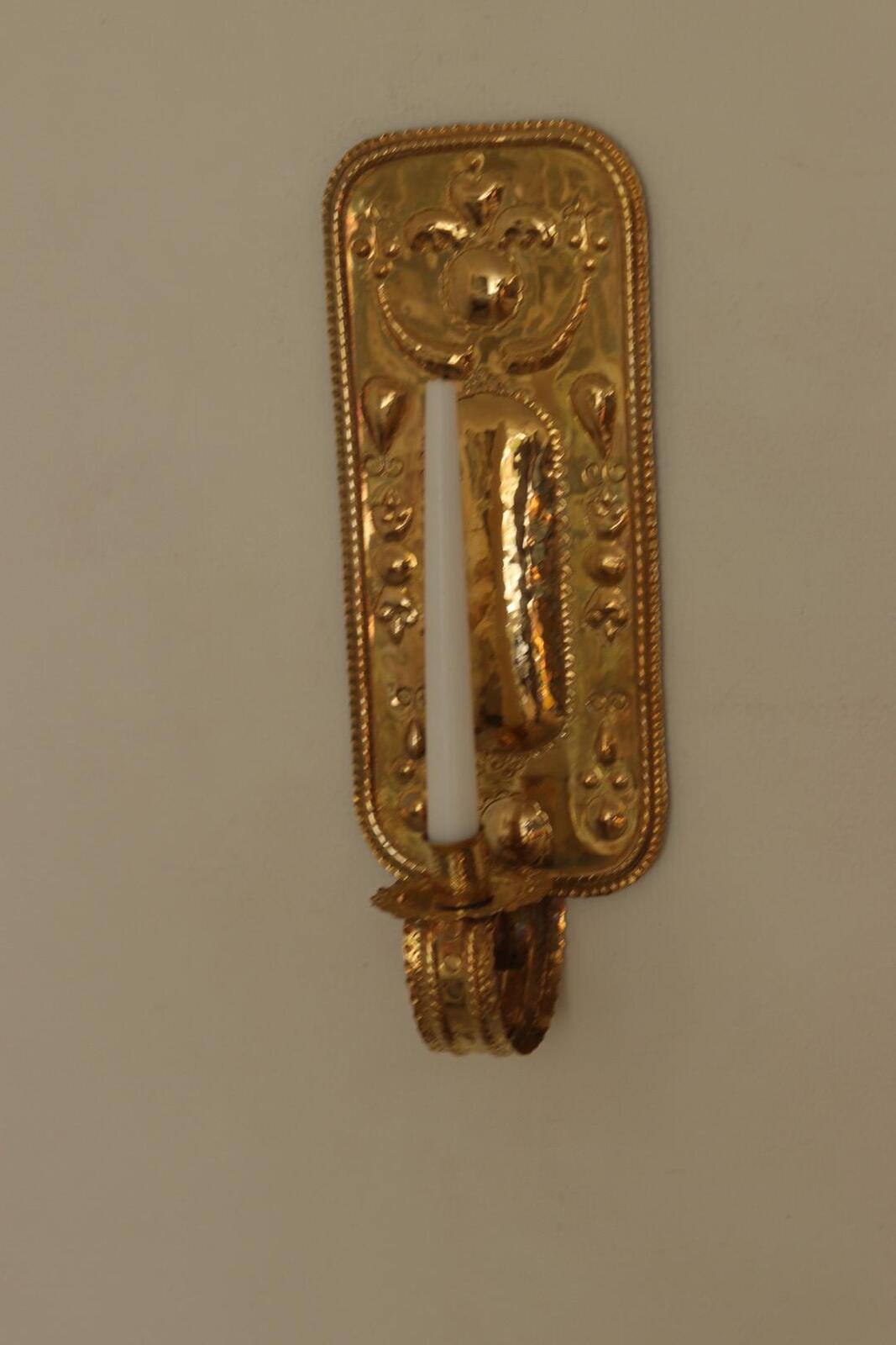 Pair Of Mid Century Swedish Brass Sconces