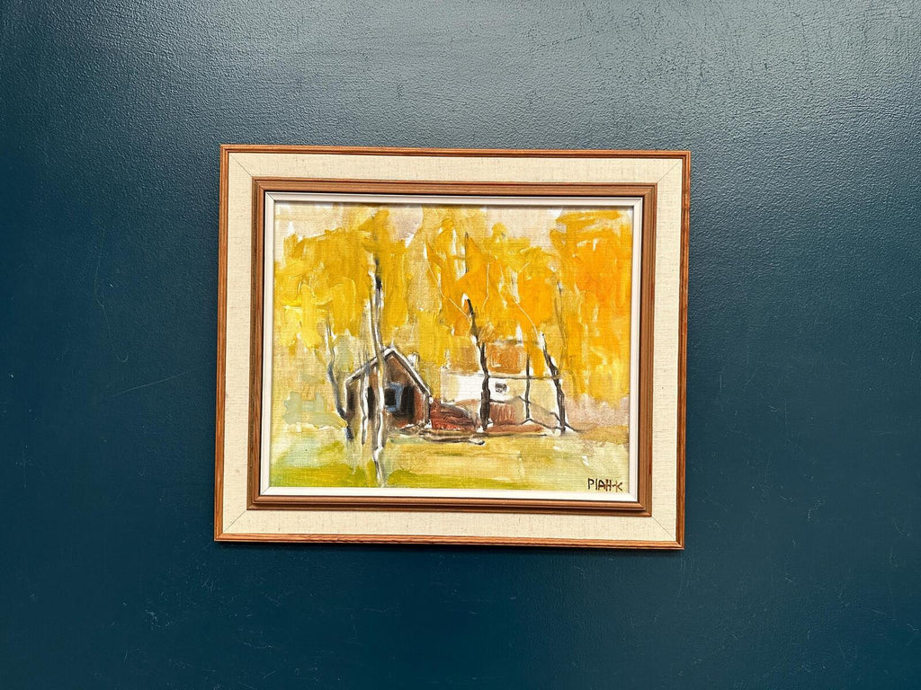 “Houses and Trees in Autumn ” by Pia H. Campbell