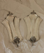 Pair Of Swedish Pewter Sconces By Karin Boström, Linköping Dated 1931