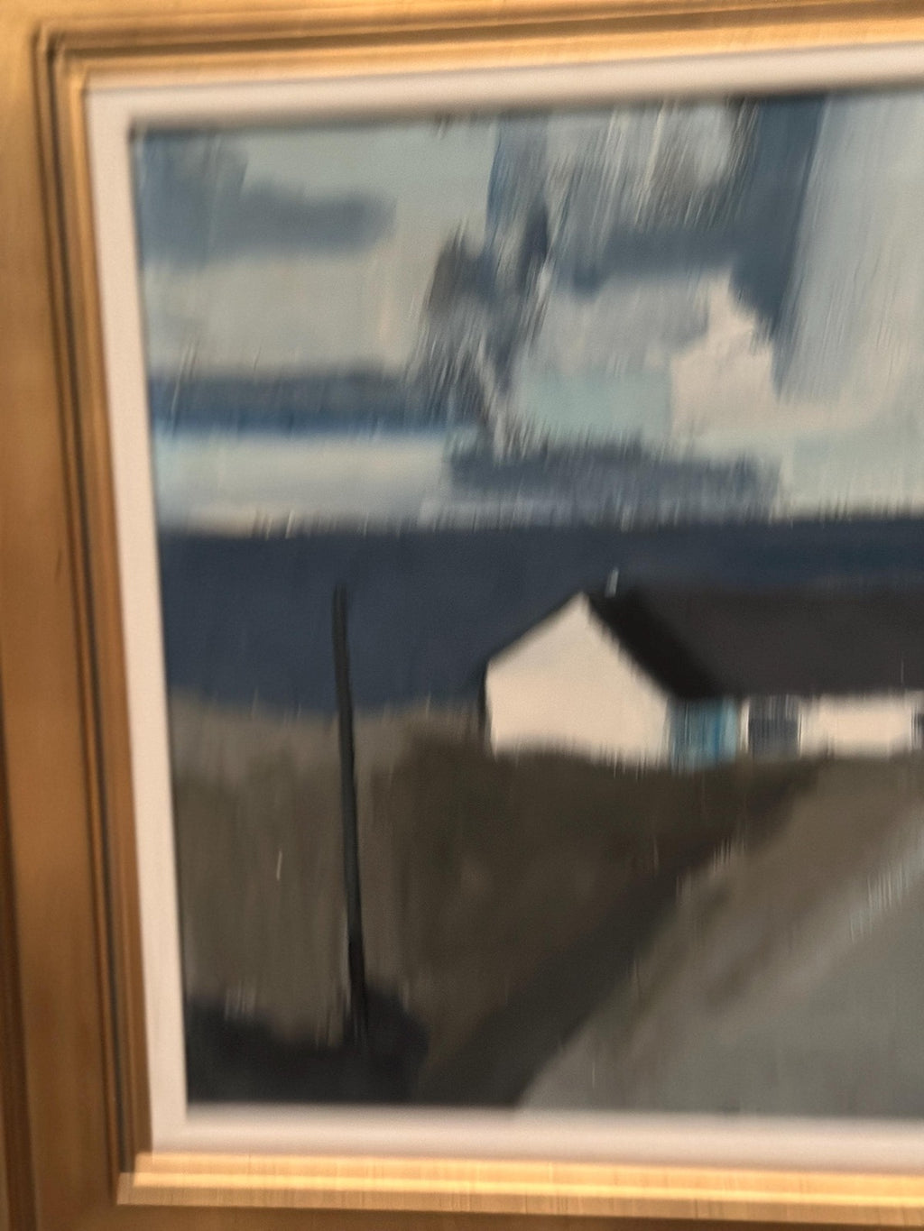 “Coastal Motif with Houses” by Egon Møldrup
