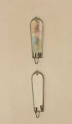 Pair of Mid Century Swedish Pewter Sconces with Mirror