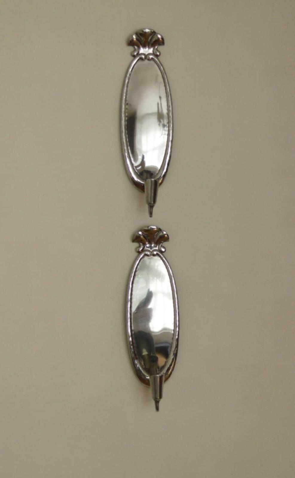 Pair of Swedish Grace Pewter Sconces by Svenskt - Tenn