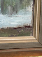 “Lake with Houses” by G. Arner