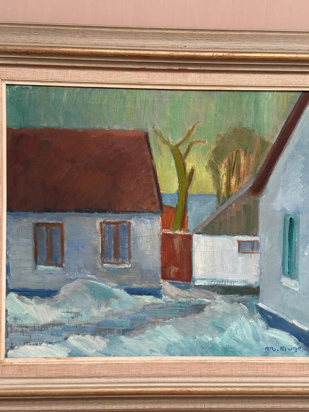 “Vinter Kväll Viks” by Albert Krüger (1885–1965)