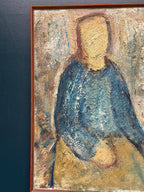“Kvinna i blått” by Gösta Falck