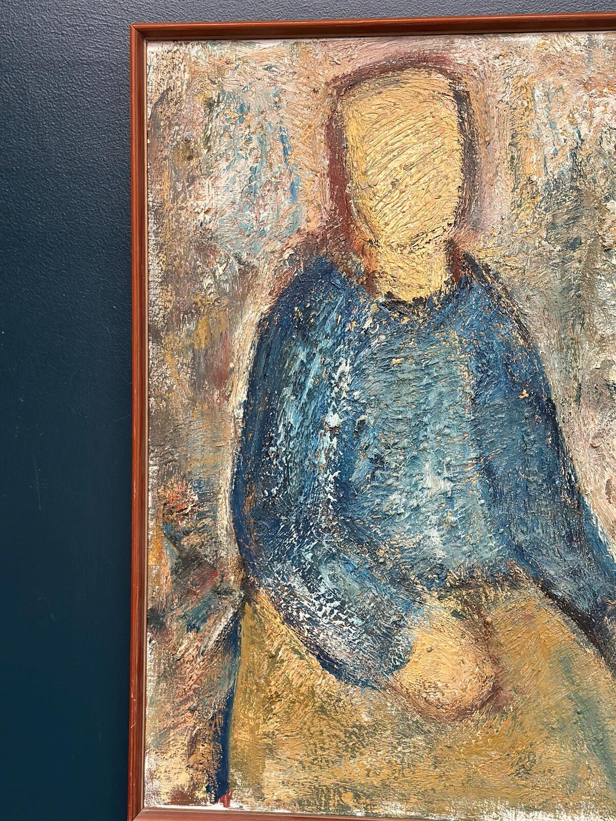 “Kvinna i blått” by Gösta Falck