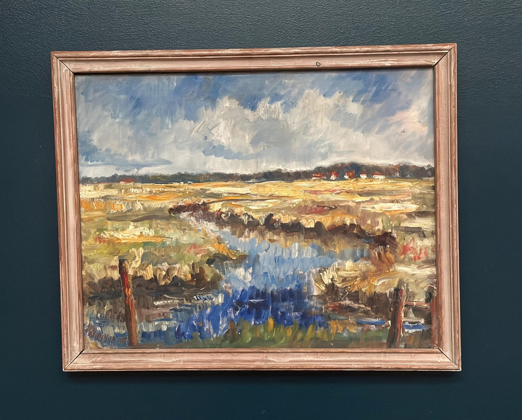 “Marsklandskap från Ribe” by Niels Mandrup Bruun (1918–1993)