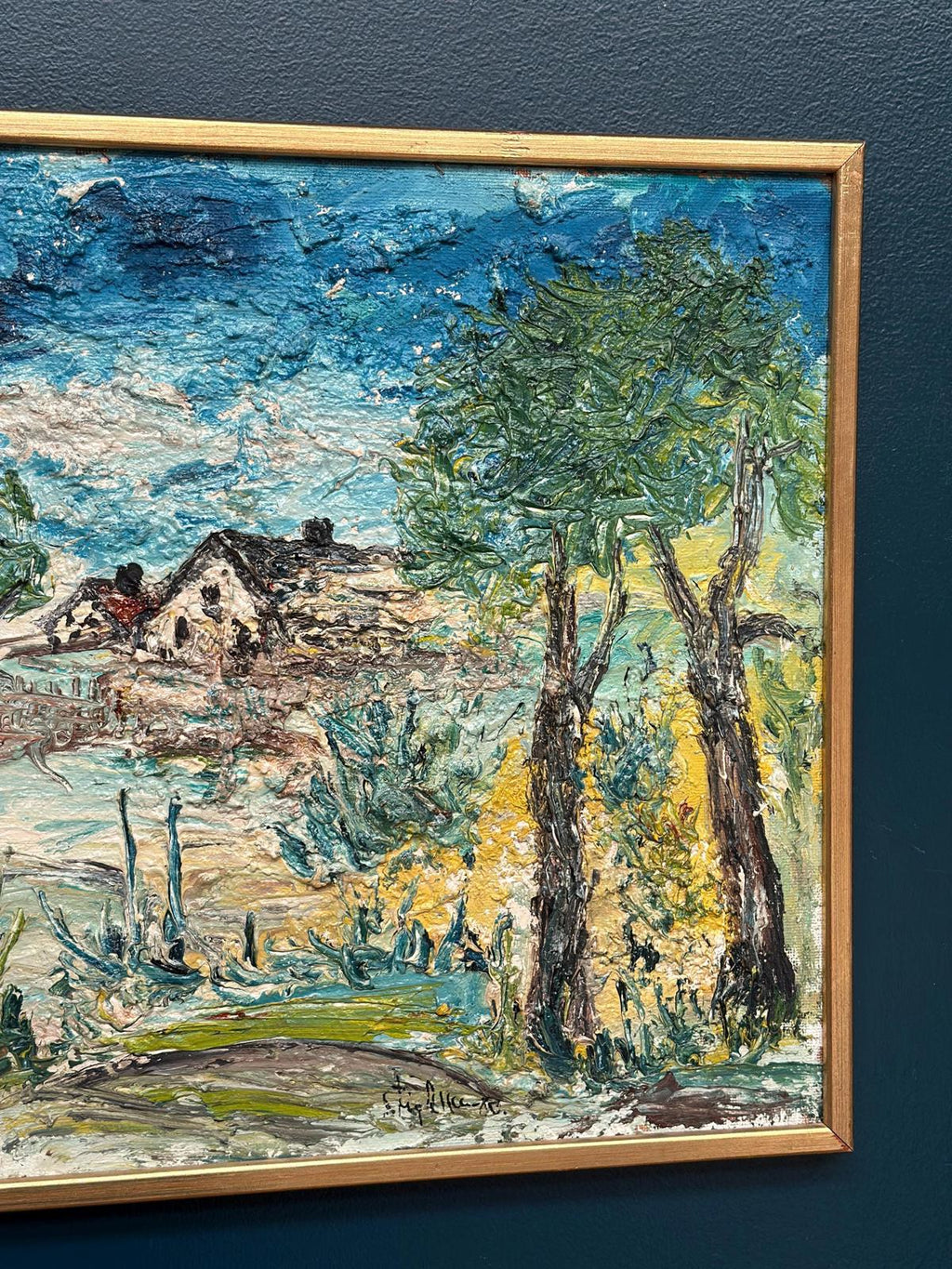 “Cottage Between Trees” by Stig Allan