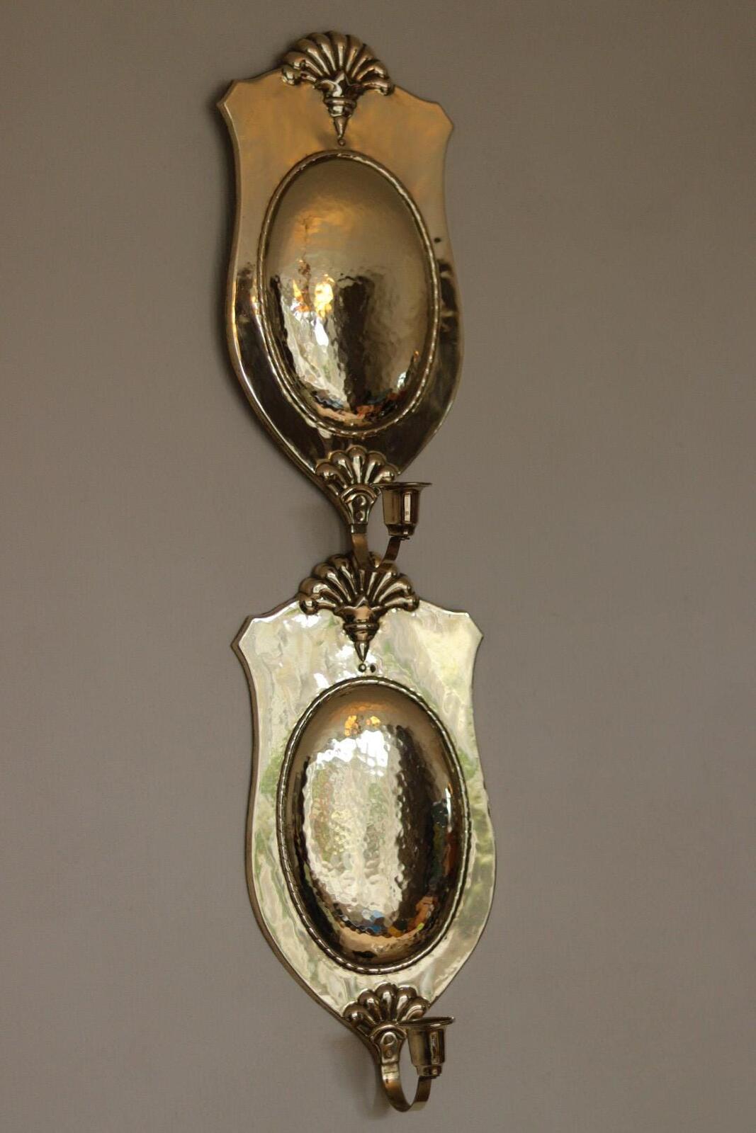 Pair Of Mid Century Swedish Brass Sconces