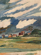 “Fiskeläge vid Skär, Fårö” by Berndt Erkéus (1908–1978)