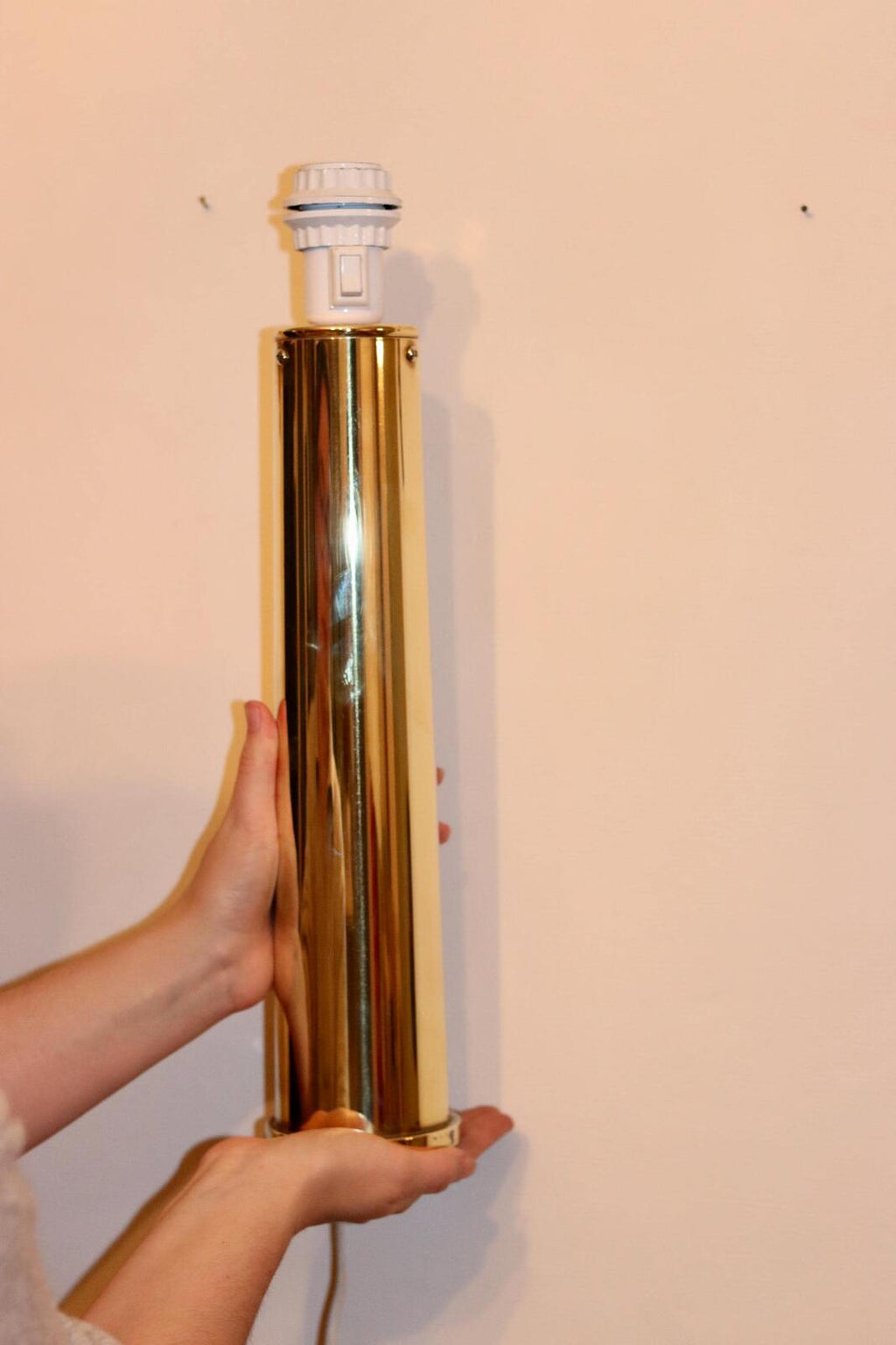 1980's Large Brass Table Lamp by IKEA