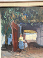 “Villagers in Courtyard” by Axel Hamborn
