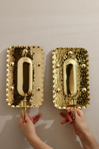 Pair of Mid-Century Swedish Brass  Sconces