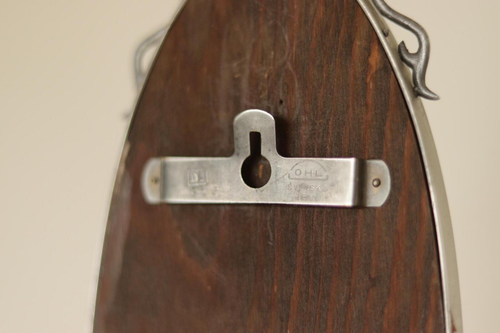 Pair of Mid Century Swedish Pewter Sconces with Mirror by Svenskt - Tenn
