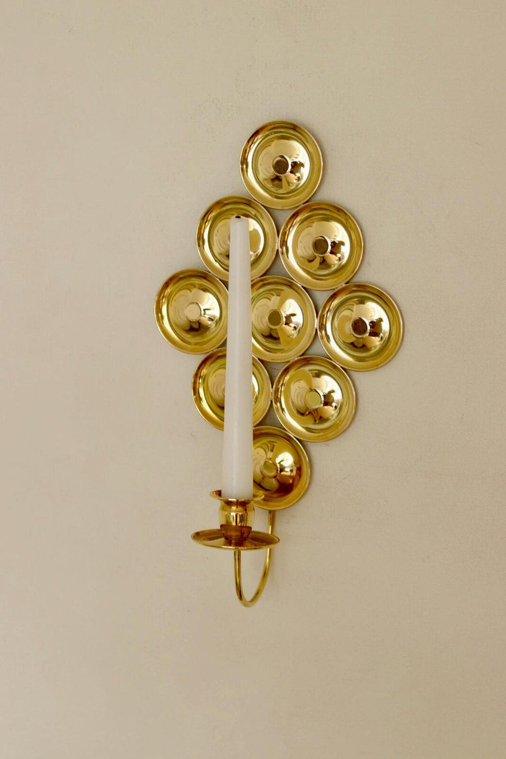 Pair Of Mid Century Swedish Brass Sconces