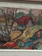 “Cottage with a Red Roof” by Nils Grahmstad