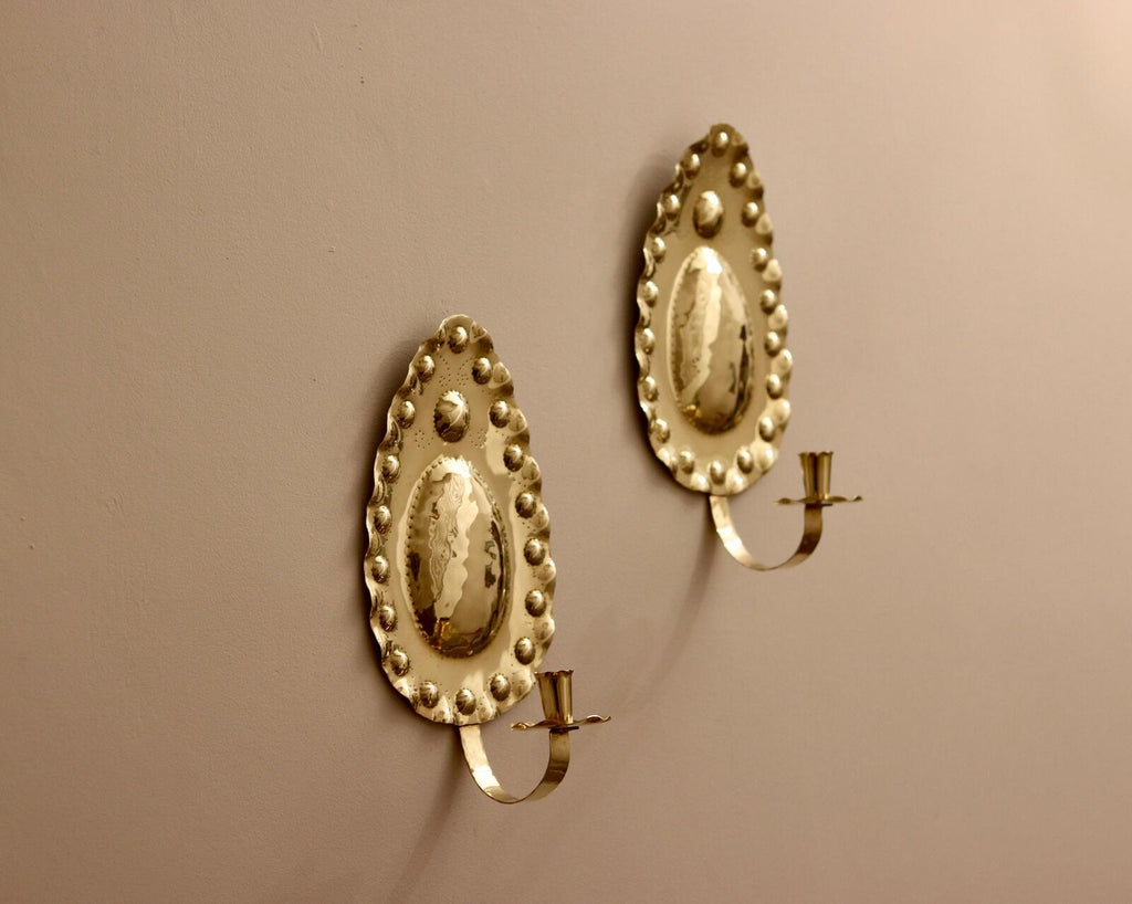 Mid-Century Brass Swedish Sconces