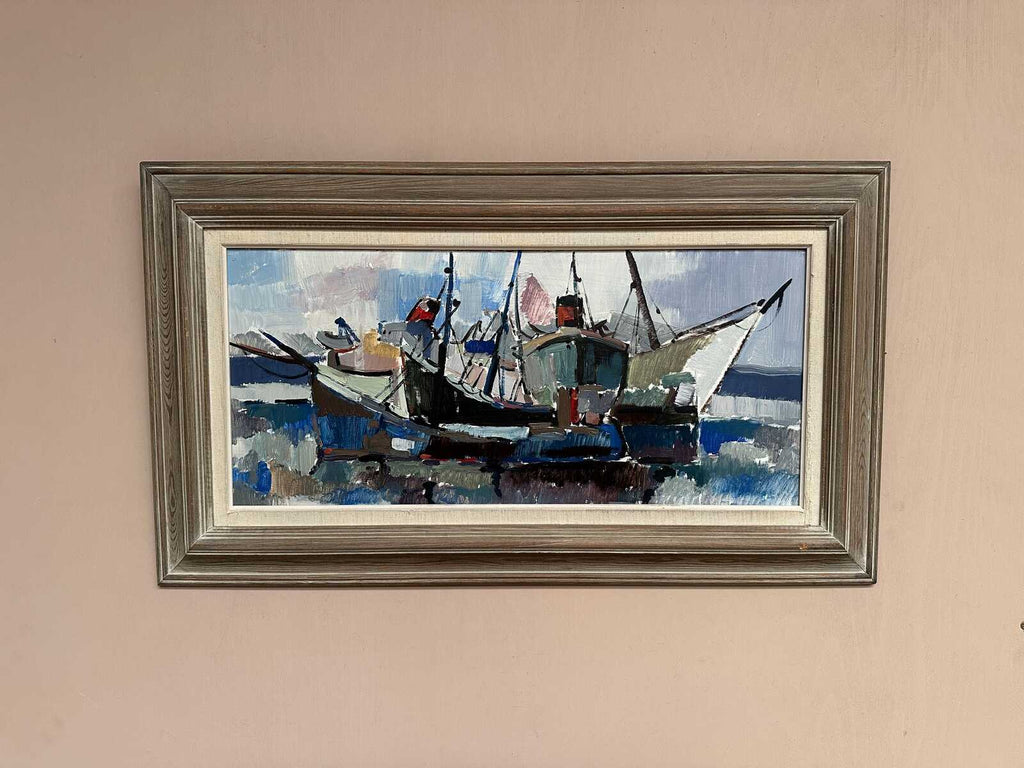 “Marine Scene” attributed to Gösta Stawåsen