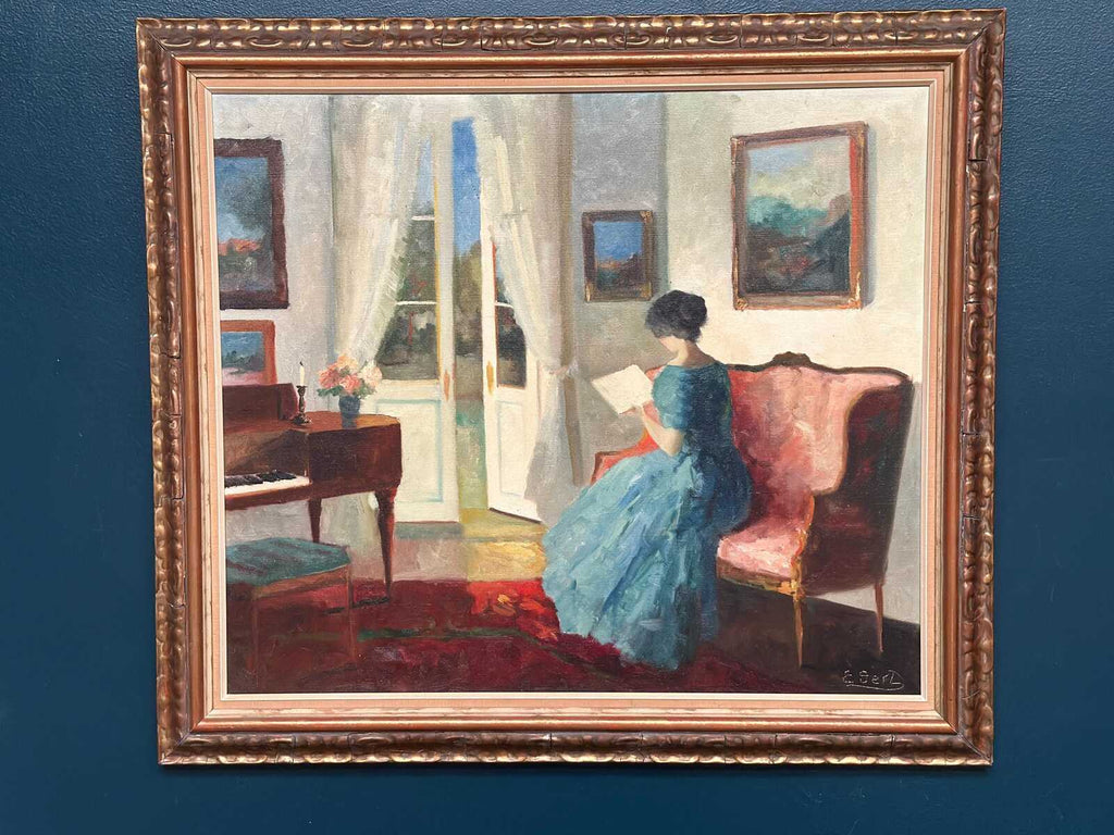 “Interior with Woman” by Edit Gert (1906–1983)