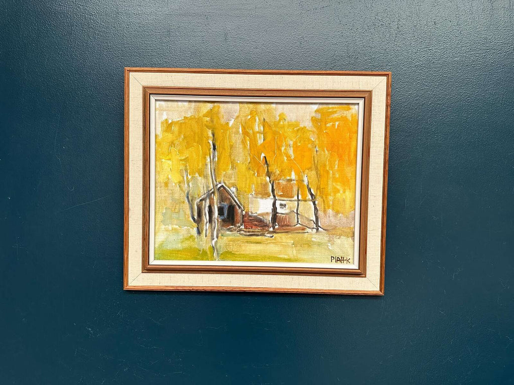 “Houses and Trees in Autumn ” by Pia H. Campbell