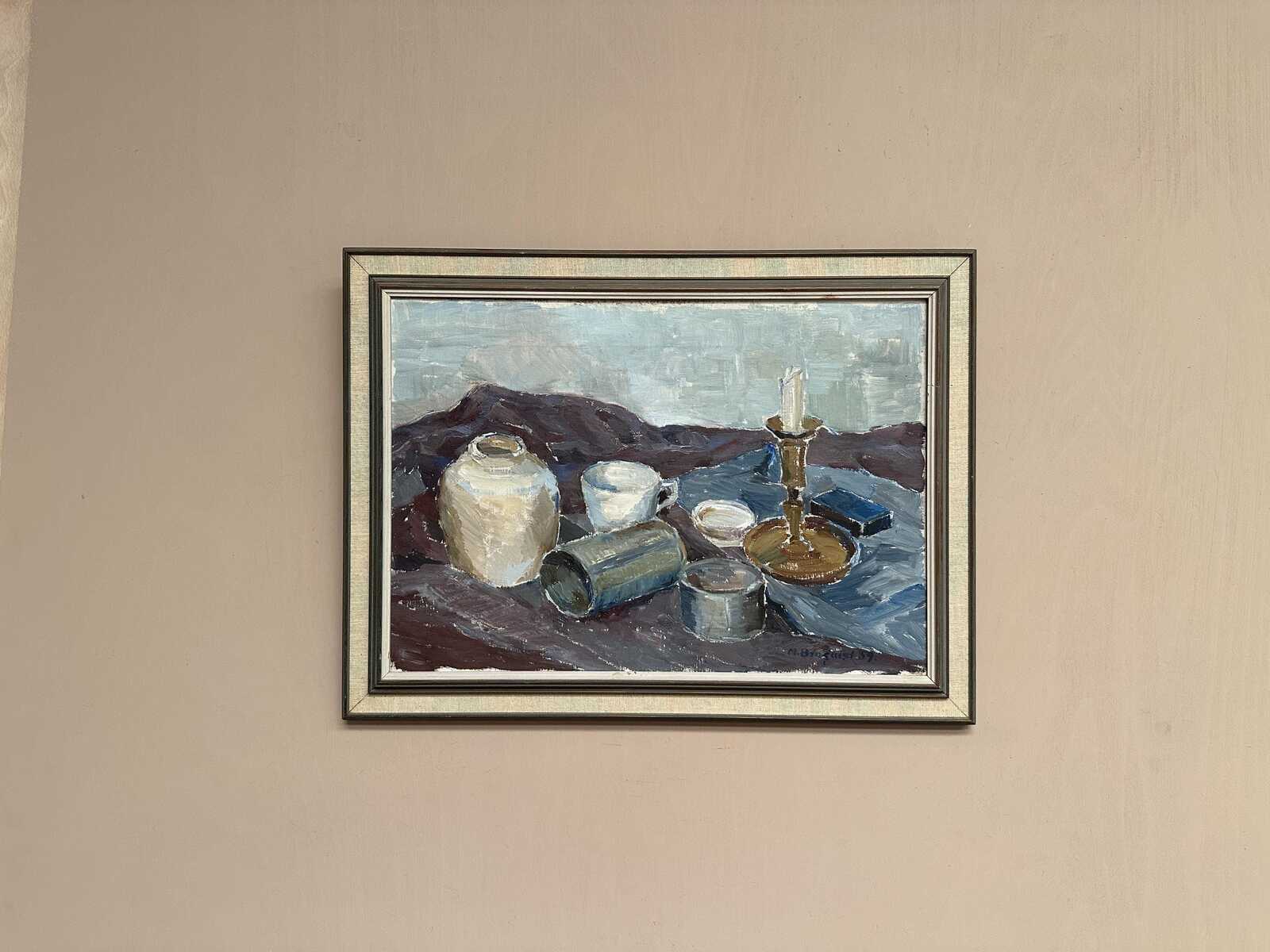 “Still Life with Candlestick” by M. Broquist