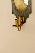 Pair Of Mid Century Swedish Brass  and Metal Sconces