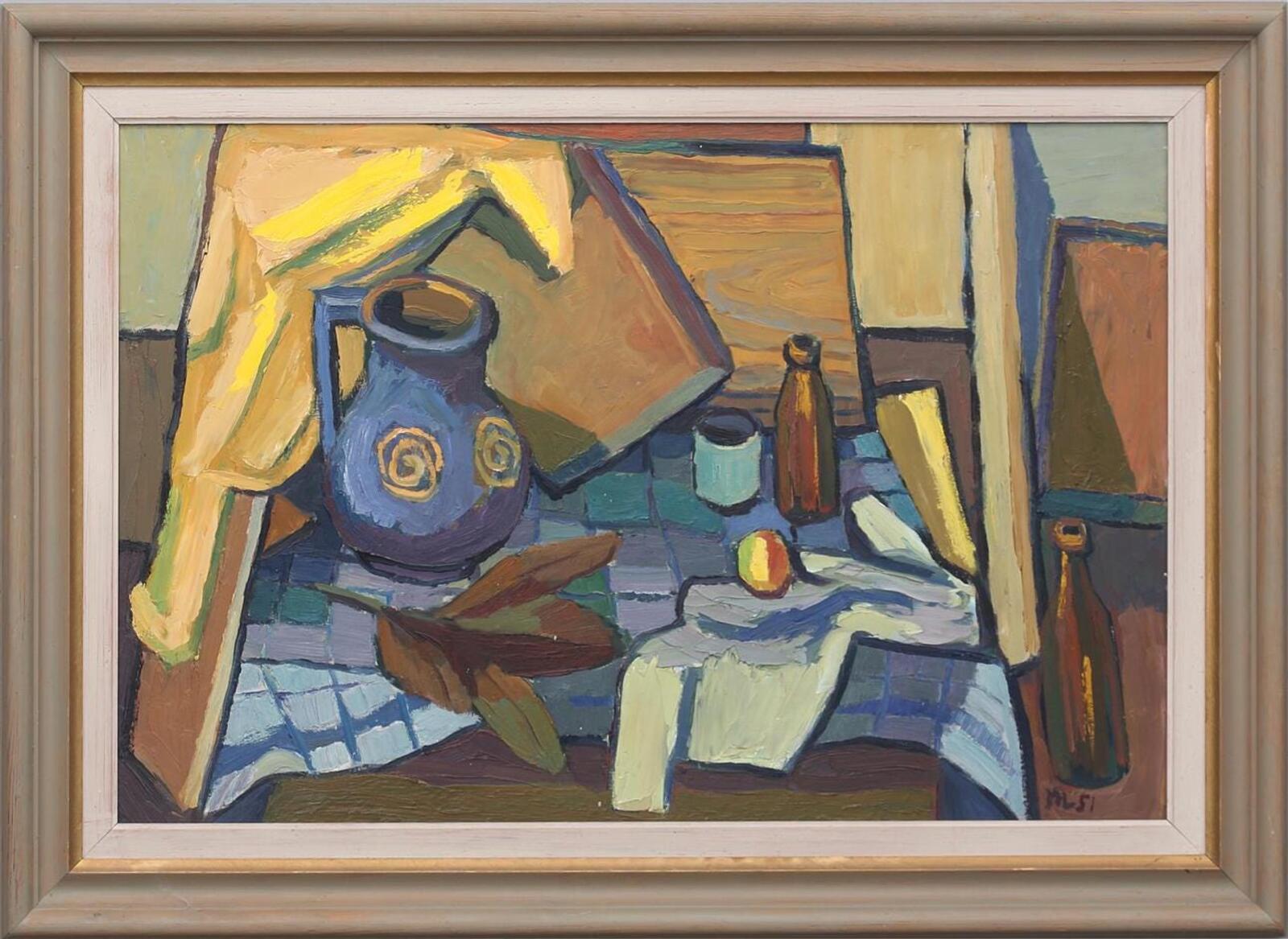 “Still Life with Jug and Bottles” by Martin Lindberg