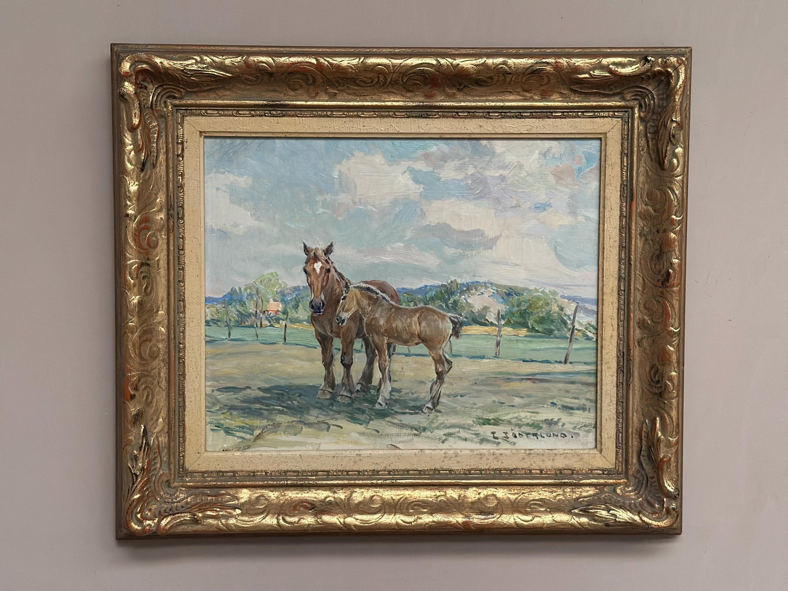 “Horses in a Pasture” by Einar Söderlund