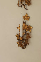 Pair of Mid-Century Italian Gilded Sconces By Florentia