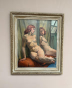 Sittande kvinna vid spegel By Philippe de Rougemont (1891–1965)