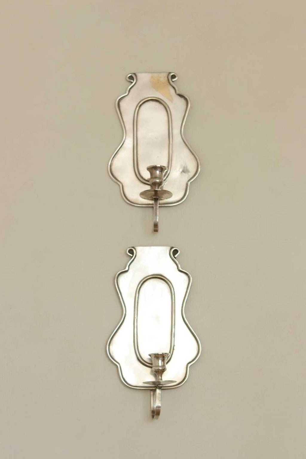 Pair Of Mid Century Swedish Pewter Sconces