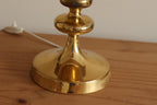 Pair of Swedish Brass Bobbin Table lamp