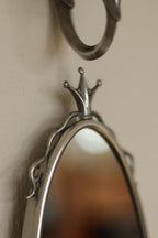 Pair of Mid Century Swedish Pewter Sconces with Mirror by Svenskt - Tenn
