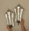 Pair Of Swedish Pewter Sconces By Karin Boström, Linköping Dated 1931
