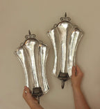 Pair Of Swedish Pewter Sconces By Karin Boström, Linköping Dated 1931
