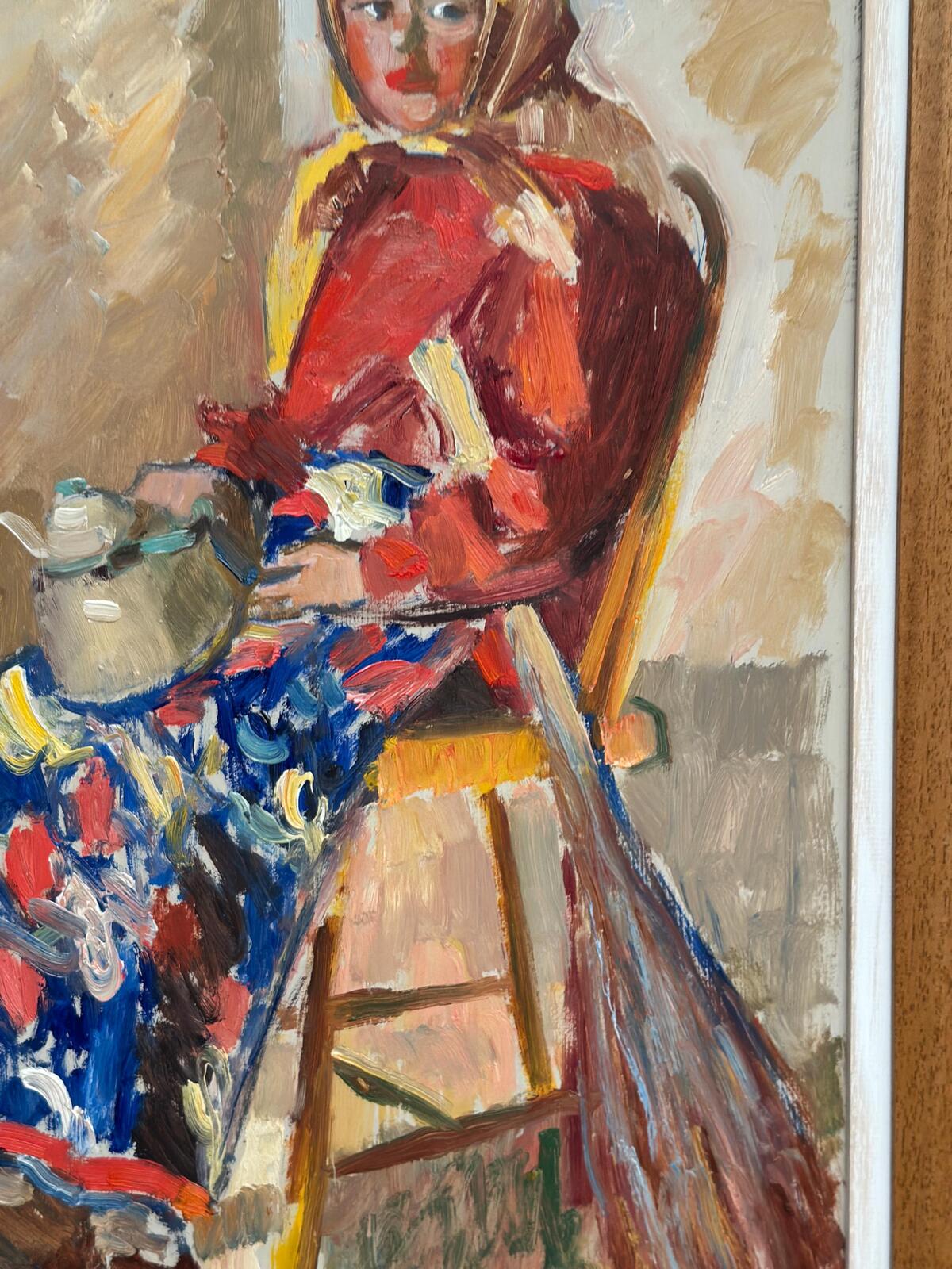 “Woman with Broom and Teapot” by Svan Wallquist