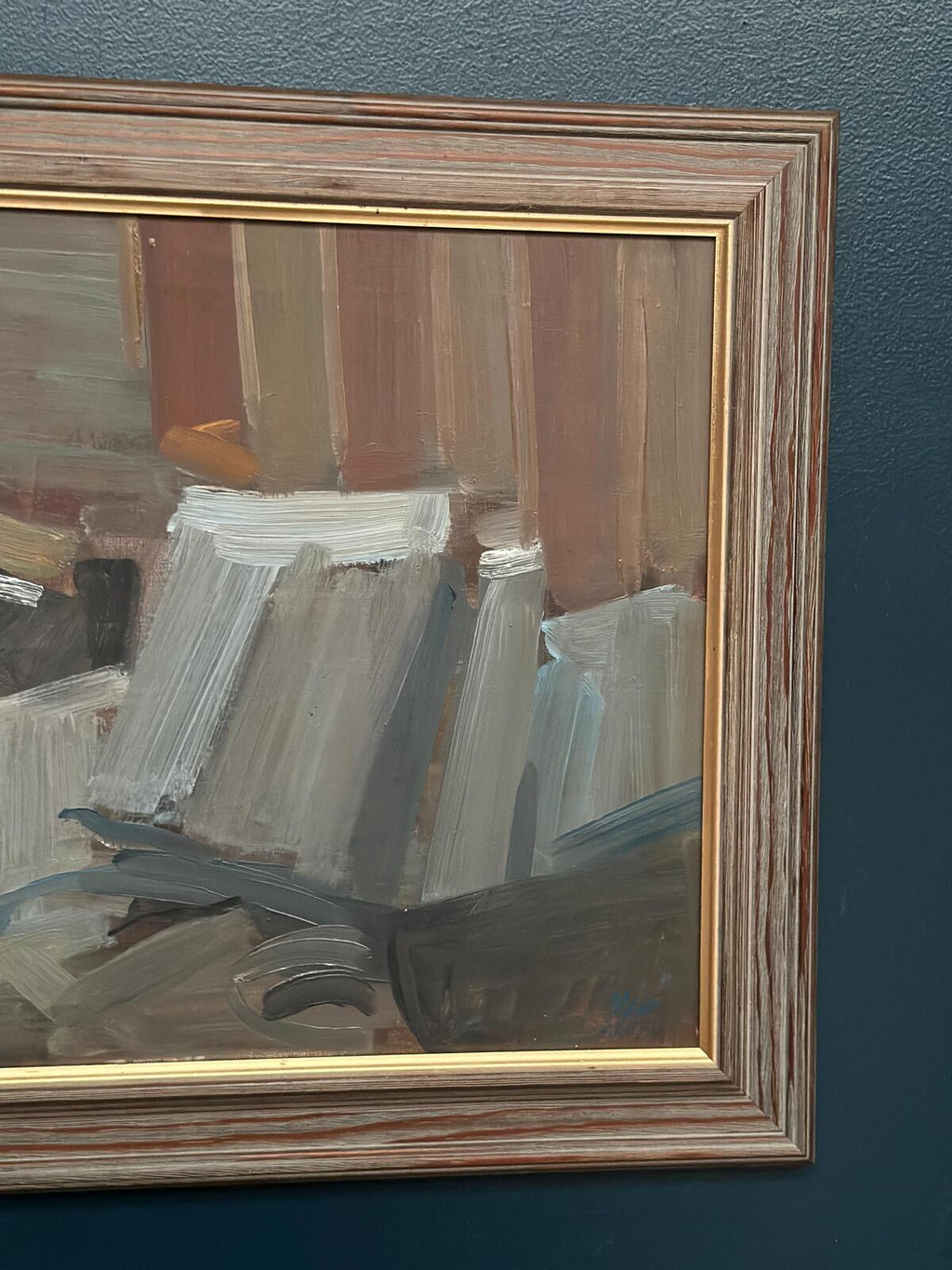 “Vase and Books” by Gösta Stawåsen