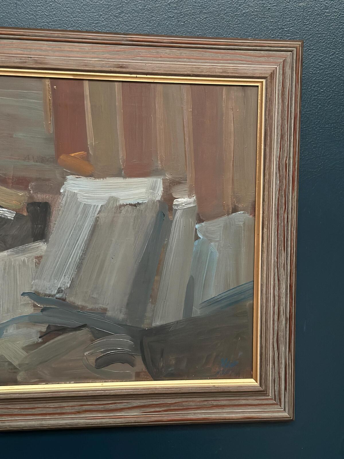 “Vase and Books” by Gösta Stawåsen
