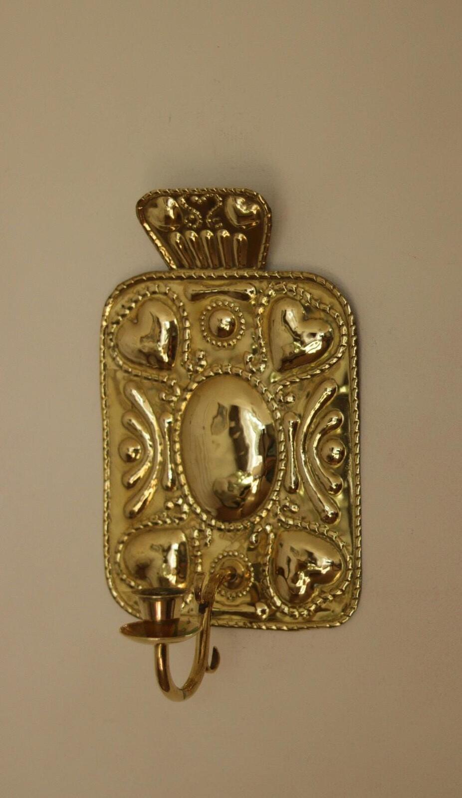 Pair Of Baroque Style Swedish Brass Sconces