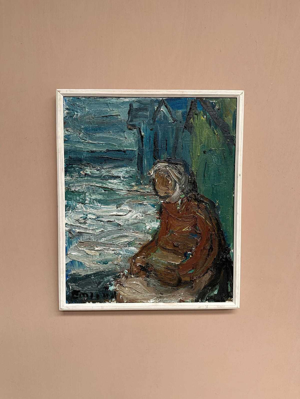 “Figure by the Harbor” by Einar Emland