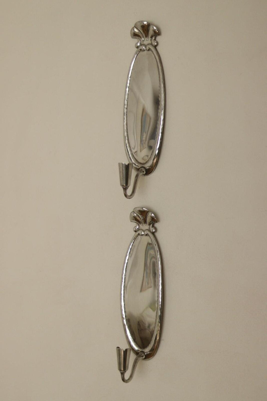 Pair of Swedish Grace Pewter Sconces by Svenskt - Tenn