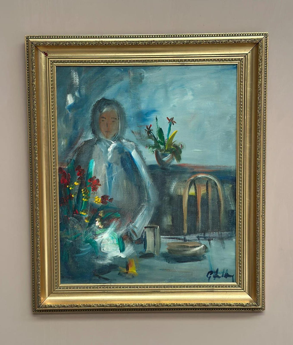 “Interior with Girl” by Göte Lundberg
