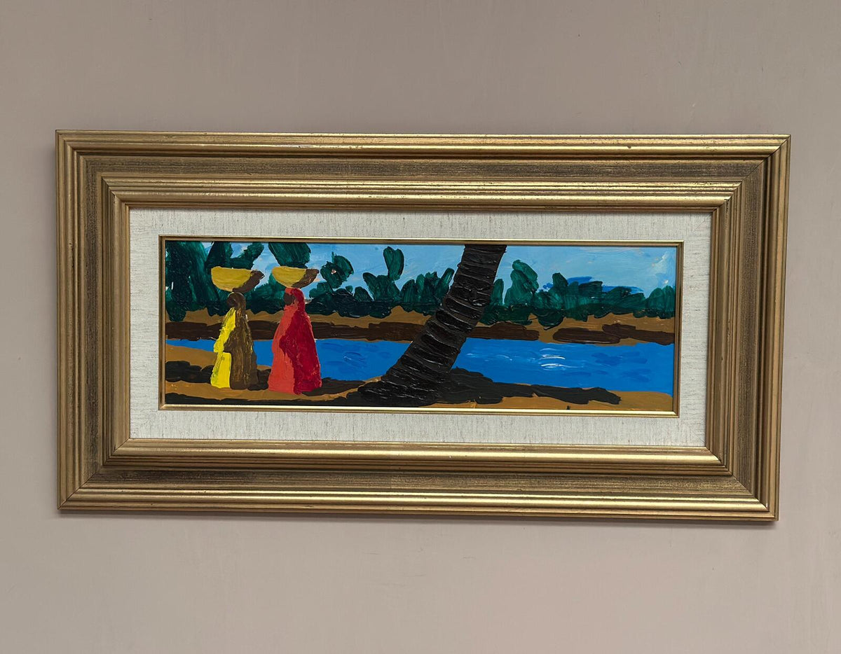 “Female Figures by a Stream” Attributed to Lars Norrman