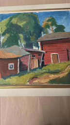 “Red Barns” by L. Wuariner
