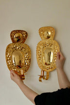 Pair Of Mid Century Swedish Brass Sconces