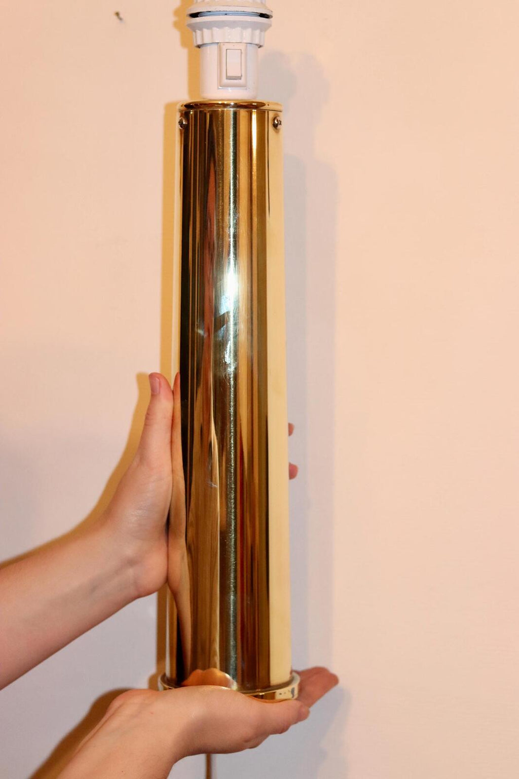 1980's Large Brass Table Lamp by IKEA
